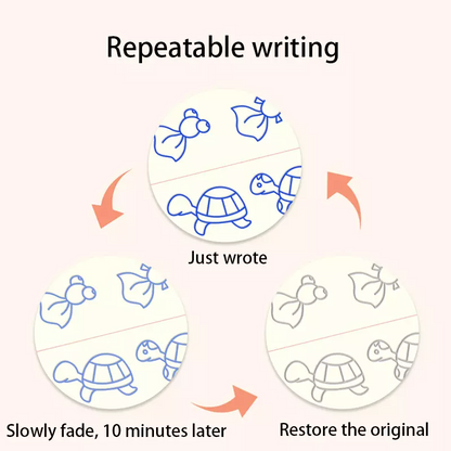 Magic Practice Copybook (4 BOOKS,1 PEN,1 GRIP,10 REFILL)