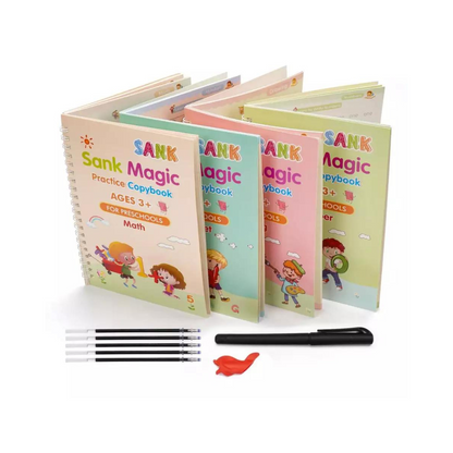 4 Magic Books + 10 Refill Set