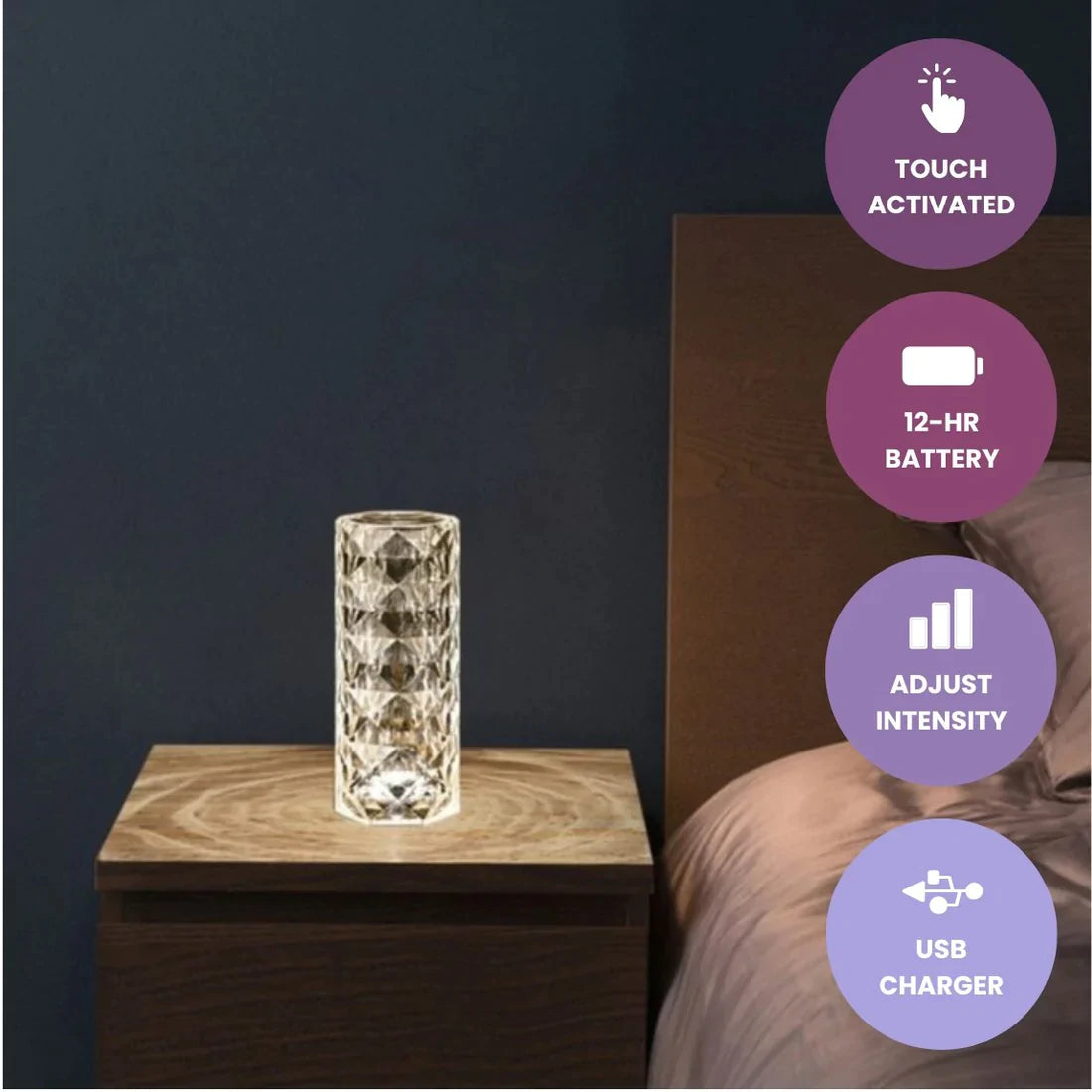 Crystal Diamond Table Lamp